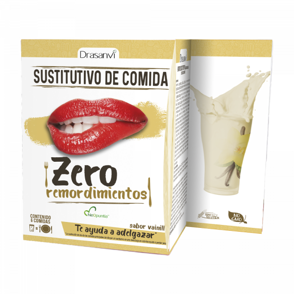 Caja batido sustitutivo Vainilla 6 sobres 6x52 g  Zero remordimientos