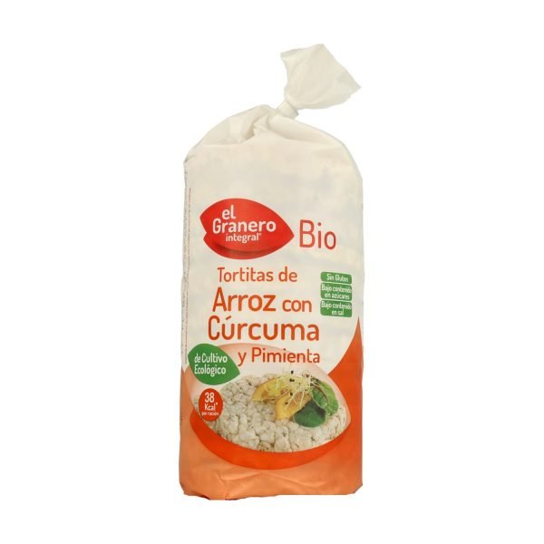 Tortitas de arroz con cúrcuma y pimienta