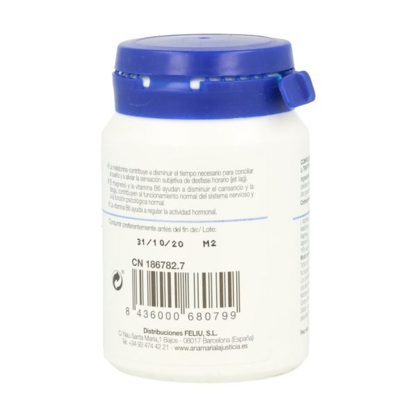 Triptófano con melatonina, magnesio y vitamina B6 - Imagen 3