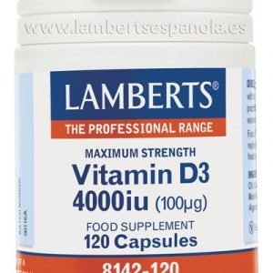 Vitamina D como D3, colecalciferol 4000 UI (100 mcg) 120 cápsulas – 120