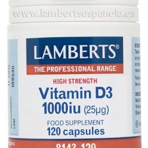 Vitamina D como D3, colecalciferol 1000 UI (25 mcg) 120 cápsulas – 120