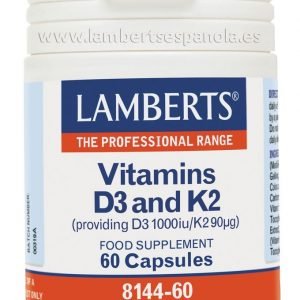 Vitamina D3 1000 UI y Vitamina K2 90 mcg en cápsulas – 60