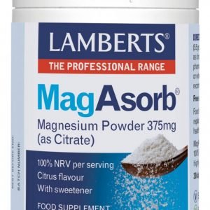 MagAsorb®. Magnesio en polvo como Citrato, muy soluble – 165 gr