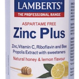 Zinc Plus con Vitamina C, Propóleo de abejas, Riboflavina y Miel – 100 Pastillas