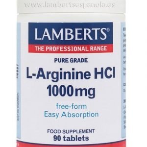 L-Arginina HCI 1000 mg en forma Libre. Aminoácido no esencial – 90 Tabletas