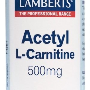 Acetil L-Carnitina 500 mg en forma Libre. Aminoácido no esencial – 60 Cápsulas