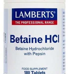 Betaína HCI 324 mg y Pepsina 5 mg en tabletas – 180 Tabletas