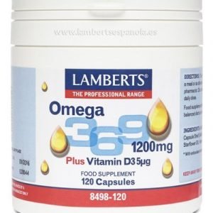 Ácidos Grasos Omega 3,6,9 1200 mg con vitamina D3 – 120 Cápsulas