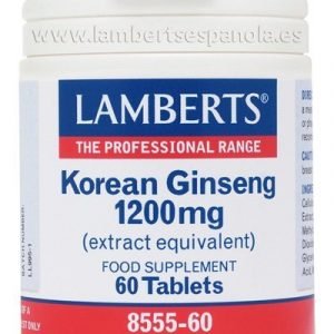 Ginseng Coreano o Panax Ginseng 1200 mg – 60 Tabletas