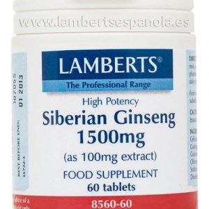 Ginseng Siberiano 1500 mg como extracto estandarizado – 60 Tabletas