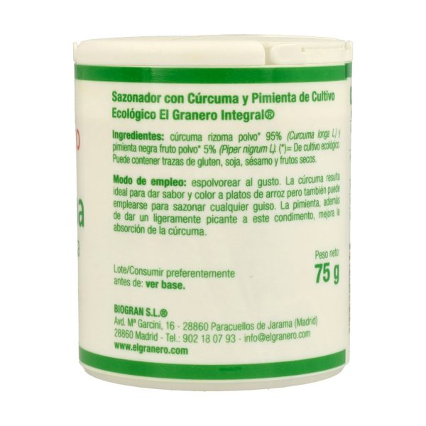 Especiero Cúrcuma con Pimienta BIO - Imagen 2