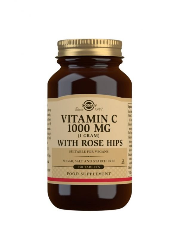 Rose Hips C 1000 mg Vitamina C con escaramujo - 250 Comprimidos