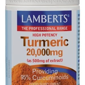 Cúrcuma o Turmeric 20.000 mg extracto de raíz de Cúrcuma longa – 120 Tabletas