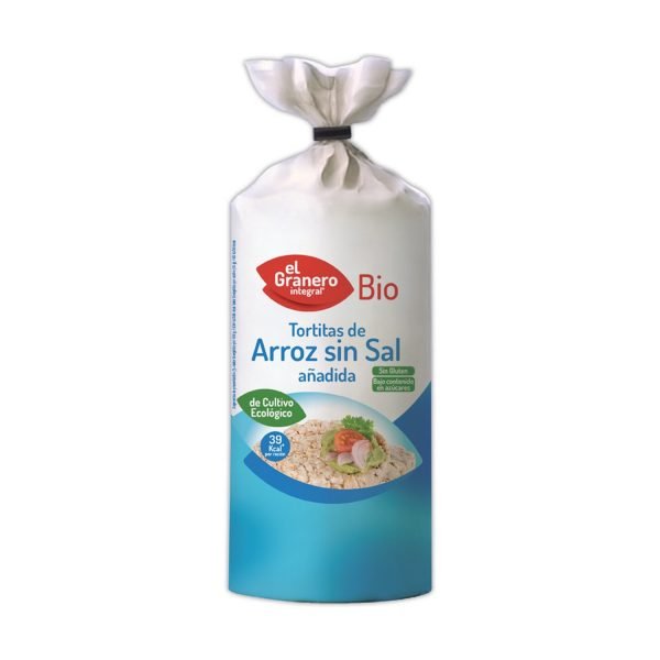Tortitas de arroz sin sal añadida