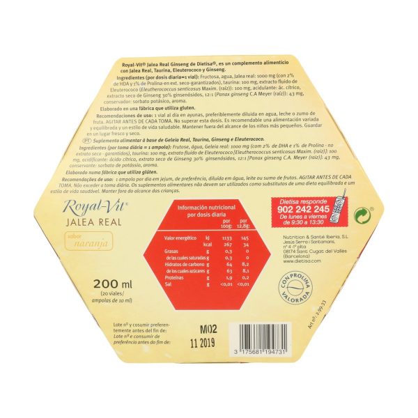 Jalea Real Royal Vit Ginseng 1000Mg - Imagen 2