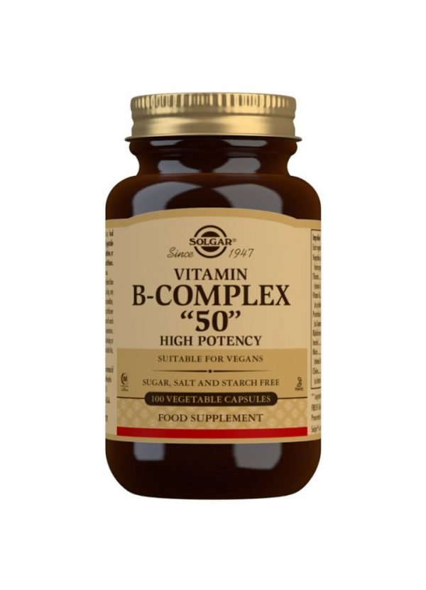 Vitamina B-Complex "50" Alta potencia - 100 Cápsulas vegetales