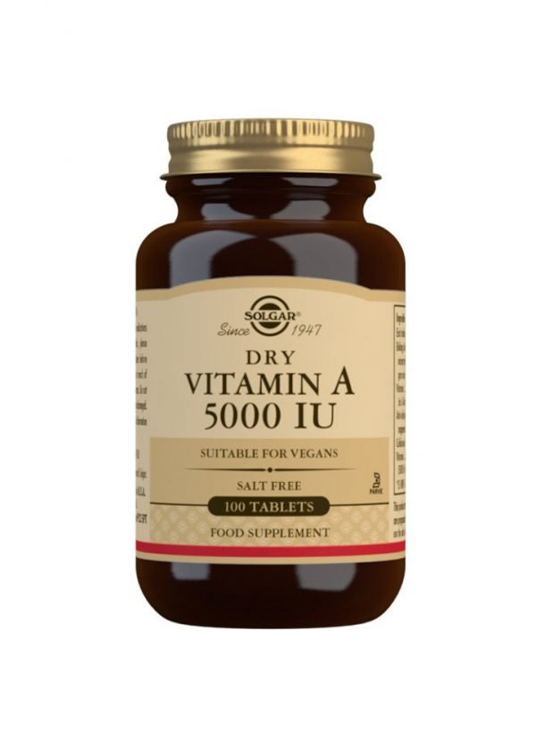 Vitamina A "Seca" 5000 UI (palmitato) - 100 comprimidos