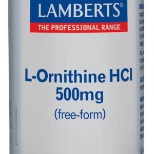 L-Ornitina 500 mg en forma libre. Aminoácido no esencial – 60 Cápsulas