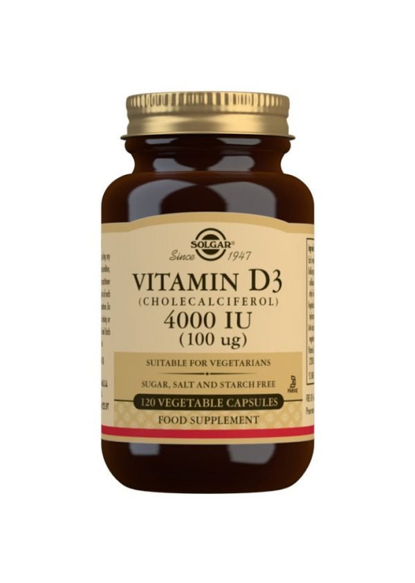 Vitamina D3 4000 UI (100 μg) (Colecalciferol) - 120 Cápsulas vegetales