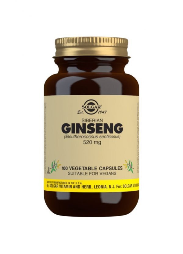 Ginseng Siberiano 520 mg (Eleutherococcus senticosus) - 100 cápsulas vegetales