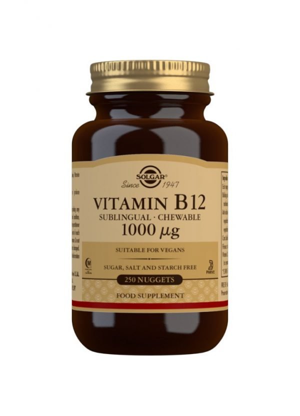 Vitamina B12 1000 μg (Cianocobalamina) - 250 Comprimidos sublinguales - masticables