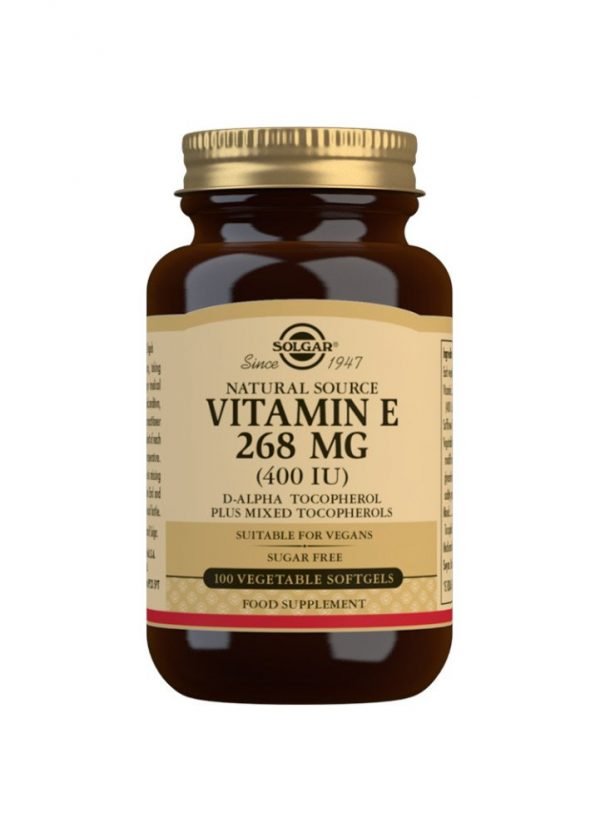 Vitamina E 400 UI (268 mg) - 100 Cápsulas blandas vegetales