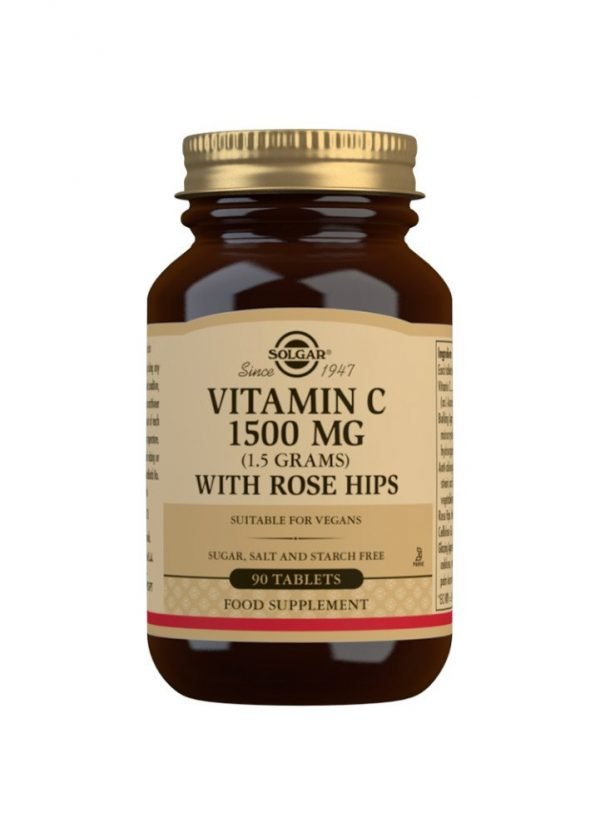 Rose Hips C 1500 mg Vitamina C con escaramujo - 90 Comprimidos