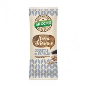 Coquitas de espelta con girasol y sésamo negro Biocop 75 g