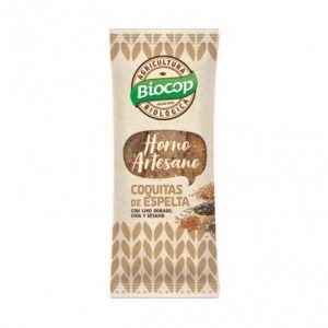 Coquitas de espelta con lino dorado chía y sésamo Biocop 75 g