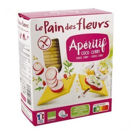 Cracker de coco y curry para aperitivo Le Pain Des Fleurs 150 g
