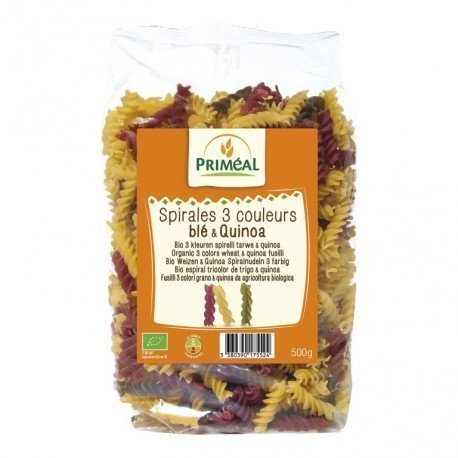 Espirales tricolor trigo quinoa Priméal 500 g