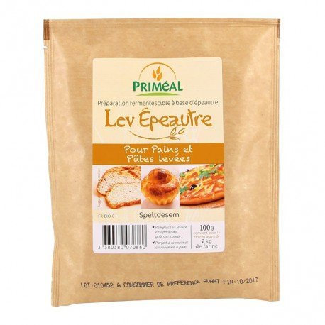 Levadura de espelta para elaborar productos de panadería Priméal 100 g