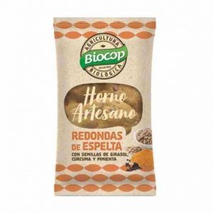 Redondas de espelta con cúrcuma y pimienta Biocop 50 g