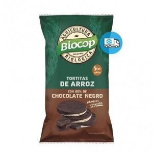 Tortitas de arroz con cobertura de choco negro Biocop 100 g