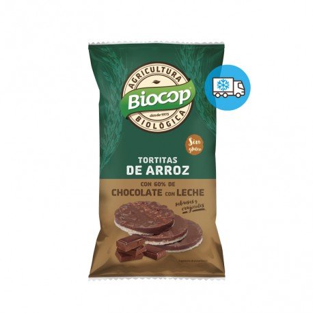 Tortitas de arroz con cobertura de chocolate con leche Biocop 100 g