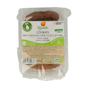 Cookies de Trigo Sarraceno Sabor Cacao y Jengibre – 140 gr.