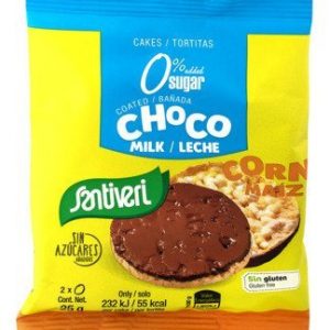 Tortitas Maíz Bañadas Choco Leche 0% Azúcares 2 Unidades 25 gr